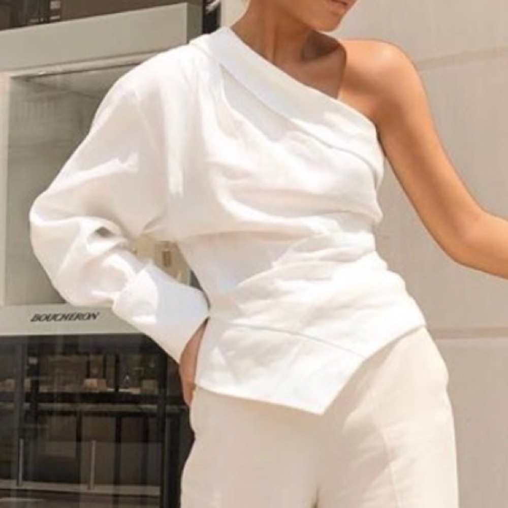 Ivory Zara one shoulder top